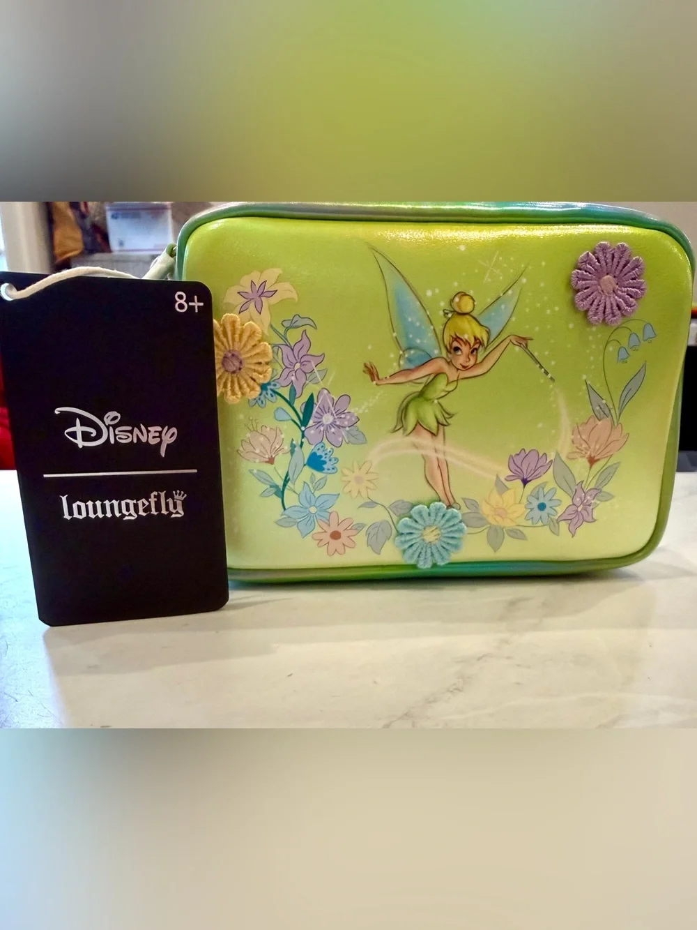 NWT Loungefly Disney Tinker Bell Iridescent Cosmetic Bag BoxLunch Exclusive